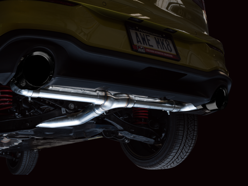 AWE 2022 VW GTI MK8 Touring Edition Exhaust - Stunning Diamond Black Tips