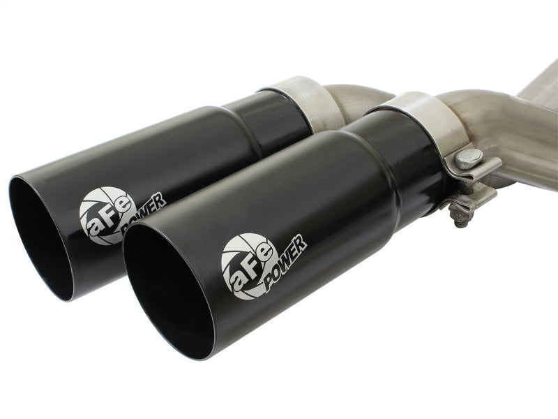 aFe Rebel Series Front Side Exit Stainless Steel Exhaust with Black Tips for 2010 - 2014 Ford F150 Ecoboost V8 6.2L