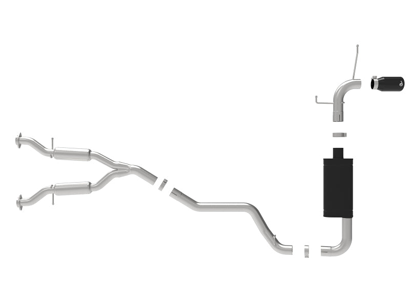 aFe 3-Inch 304 SS Cat-Back Exhaust with Black Tips: Transform Your 2014 - 2019 Jeep Grand Cherokee V6 - 3.6L