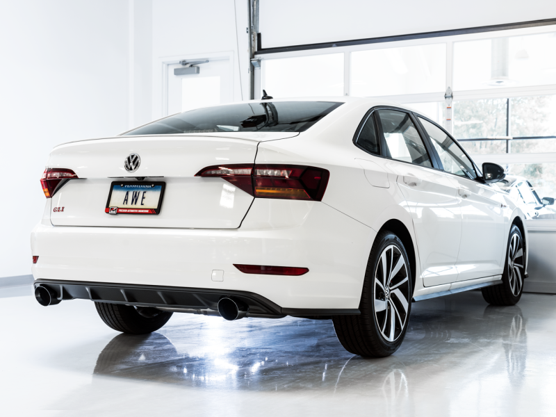 AWE Tuning 2018 - 2021 Volkswagen Jetta GLI Mk7 Track Edition Exhaust with Stunning Diamond Black Tips (Fits OEM DP)