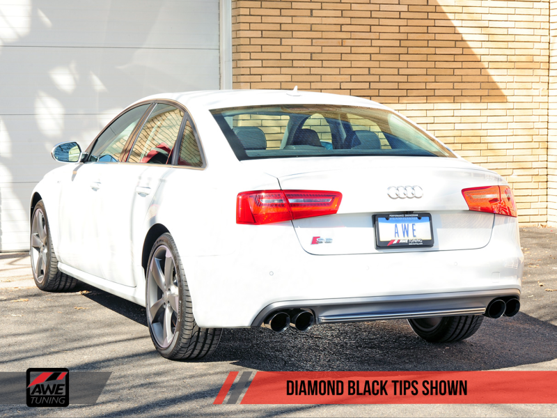 AWE Tuning's Stunning Audi C7 / C7.5 S6 4.0T Touring Edition Exhaust with Diamond Black Tips