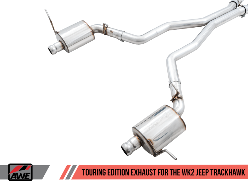 AWE Tuning 2020 Jeep Grand Cherokee SRT/Trackhawk Touring Edition Exhaust - Pair with Stock Tips for Ultimate Sound