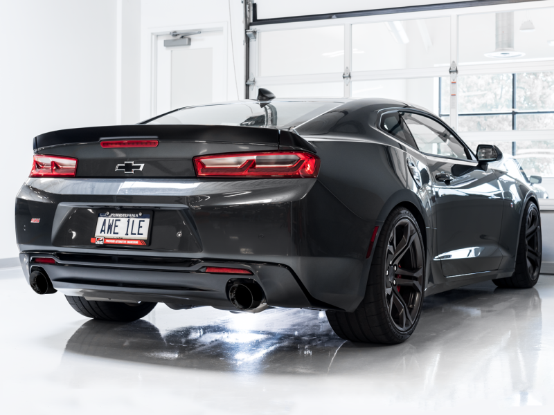AWE Tuning 16 - 19 Chevrolet Camaro SS Track Edition Axle - back Exhaust with Diamond Black Tips