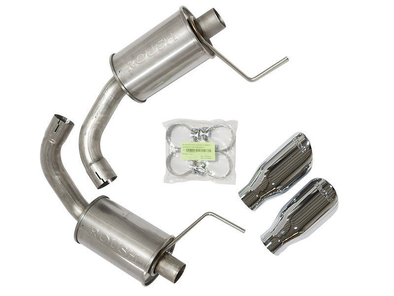 Roush 2015 - 2017 & 2024 Ford Mustang 5.0L V8 Round - Tip Exhaust Kit (304SS) - Unleash the Beast
