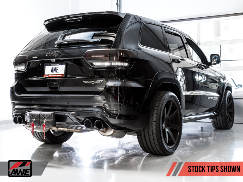 AWE Tuning 2020 Jeep Grand Cherokee SRT/Trackhawk Touring Edition Exhaust - Pair with Stock Tips for Ultimate Sound