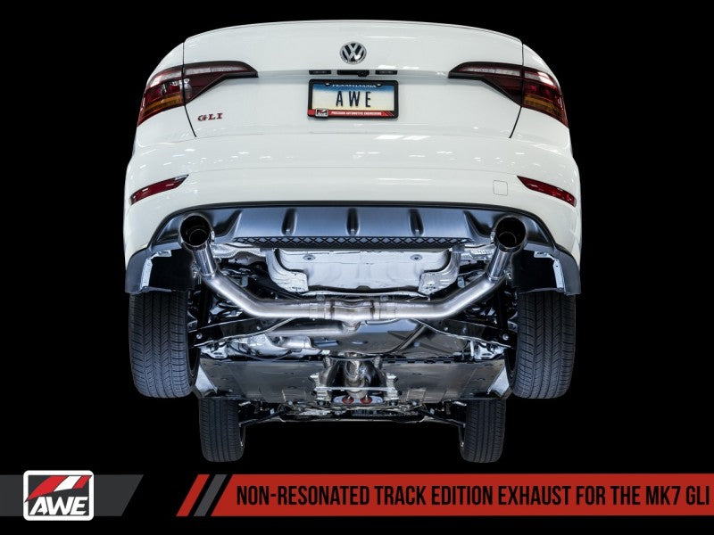 AWE Tuning 2018 - 2021 Volkswagen Jetta GLI Mk7 Track Edition Exhaust with Stunning Diamond Black Tips (Fits OEM DP)