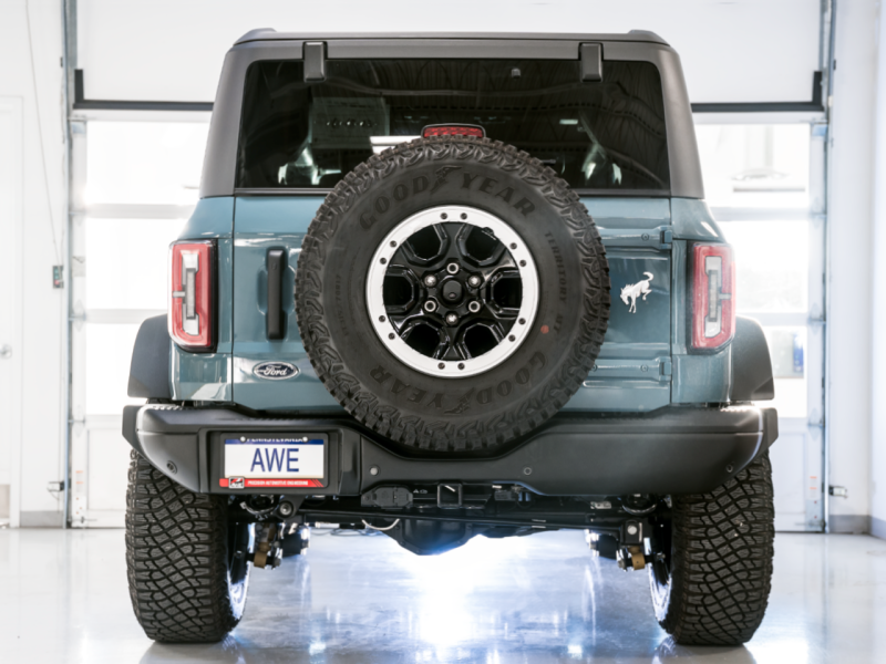 AWE Tuning 2021+ Ford Bronco 0FG Exhaust (No Tips) with Bash Guard - Conquer Any Terrain!
