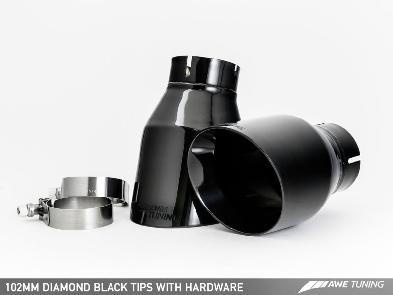 AWE Tuning Audi C7.5 A6 3.0T Touring Edition Exhaust - Stunning Quad Outlet Diamond Black Tips