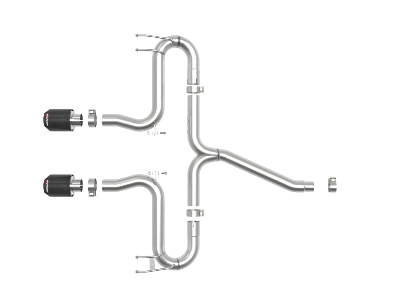 aFe Takeda Axle-Back Exhaust: 2-1/2in 304 SS with Carbon Tips for 2017-2021 Honda Civic