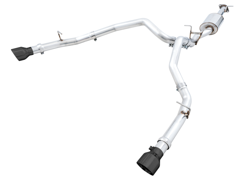AWE Tuning's Stunning 19 - 21 RAM 1500 5.7L (w/Cutouts) 0FG Dual Rear Exit Cat - Back Exhaust with Diamond Black Tips