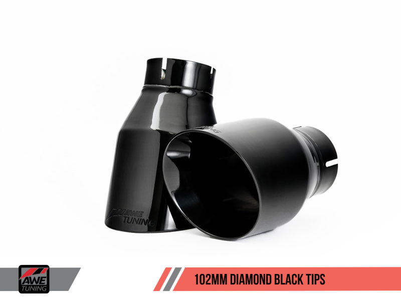 AWE Tuning Porsche Macan Touring Edition Exhaust System - Stunning Diamond Black 102mm Tips