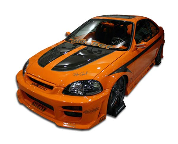 Transform Your 1999 - 2000 Honda Civic 2DR with Duraflex R34 4 - Piece Body Kit!