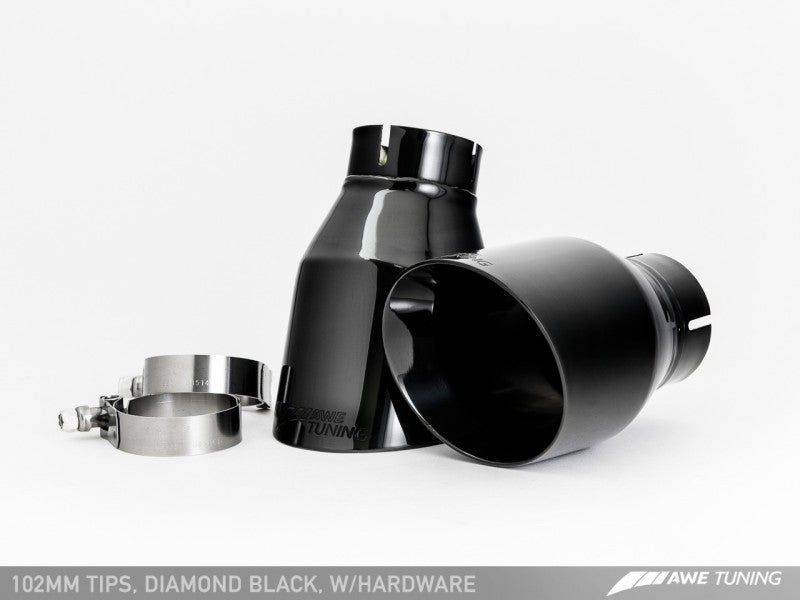 AWE Tuning's Stunning Audi C7 A6 3.0T Touring Edition Exhaust with Dual Outlet Diamond Black Tips