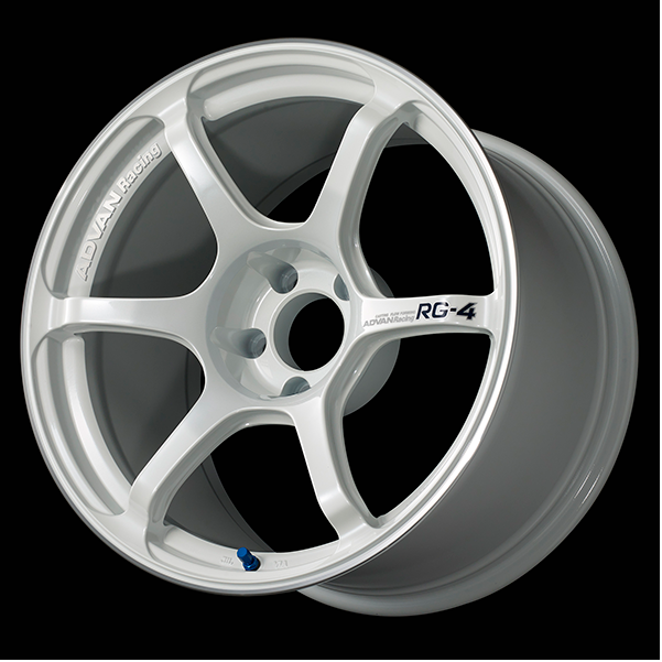 Get Your Advan Racing RG4 Wheels Now! 18x10.5 5x114.3 ET15 in Racing White Metallic & Ring (WMR) - Set of 4