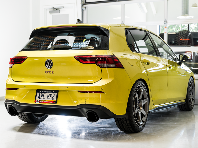 AWE 2022 VW GTI MK8 Touring Edition Exhaust - Stunning Diamond Black Tips