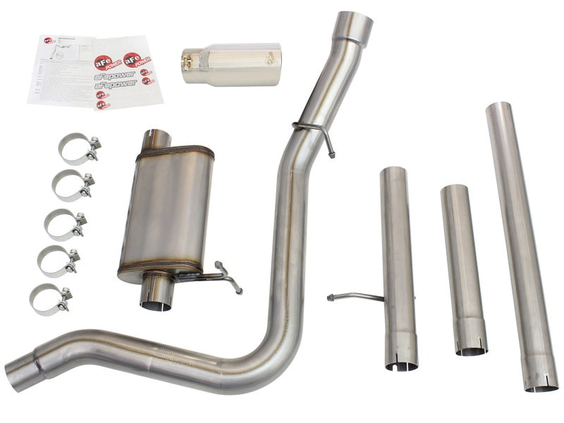 aFe MACHForce XP Exhaust: 3in - 3.5in SS Single Side Ext CB with Polish Tip for 99 - 04 Ford F - 250 V8 5.4L/6.8L - Unleash Your Truck's Potential!
