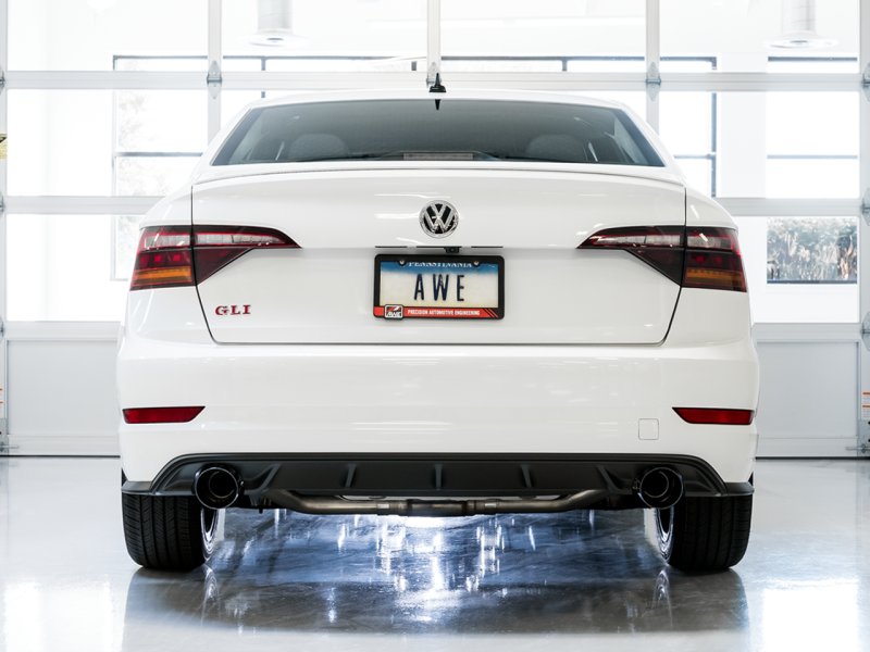 AWE Tuning 2018 - 2021 Volkswagen Jetta GLI Mk7 Track Edition Exhaust with Stunning Diamond Black Tips (Fits OEM DP)