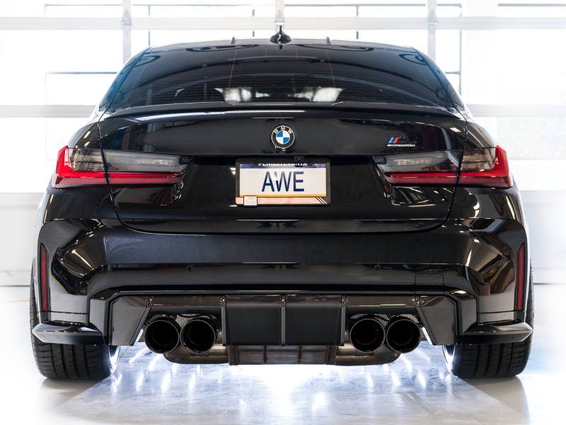 AWE SwitchPath Catback Exhaust with Diamond Black Tips - Perfect for BMW G8X M3/M4!