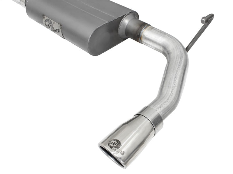 aFe Scorpion 2.5-inch Aluminized Steel Axle-Back Exhaust with Polished Tip for 2007 - 2018 Jeep Wrangler JK V6 3.6/3.8L