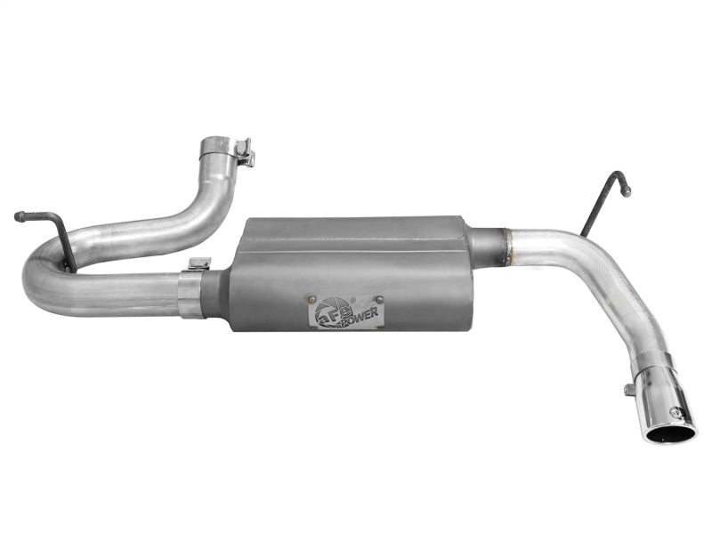 aFe Scorpion 2.5-inch Aluminized Steel Axle-Back Exhaust with Polished Tip for 2007 - 2018 Jeep Wrangler JK V6 3.6/3.8L
