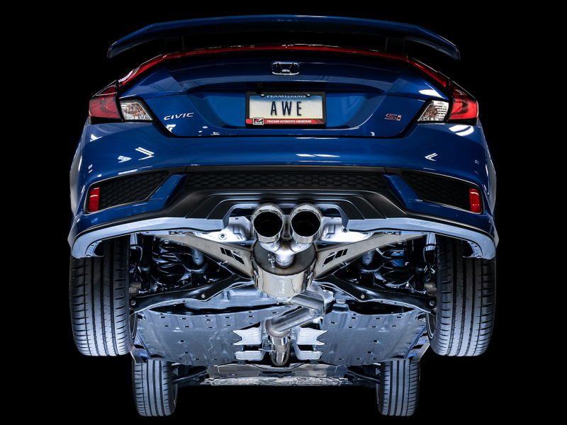 AWE Tuning - Transform Your 17+ Honda Civic SI 1.5L / Type R 2.0L Turbo with Triple-to-Dual Tip Conversion Kit