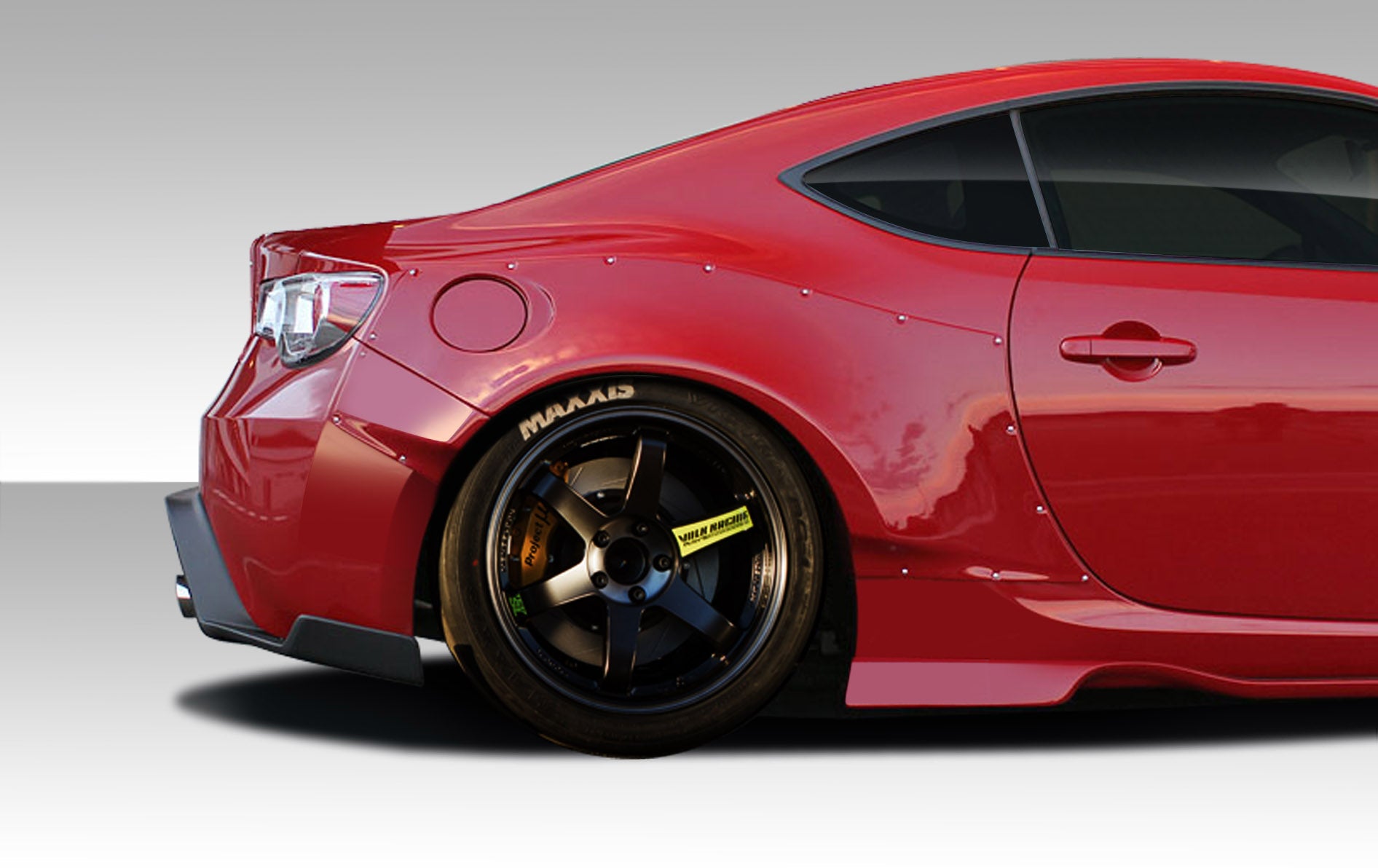 Upgrade Your Ride! 2013 - 2020 Scion FR - S, Toyota 86, BRZ Duraflex GT500 Wide Body Rear Fenders (+70mm) - 4 Piece Set