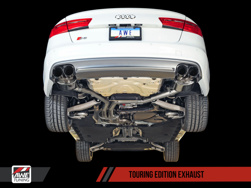 AWE Tuning's Stunning Audi C7 / C7.5 S6 4.0T Touring Edition Exhaust with Diamond Black Tips