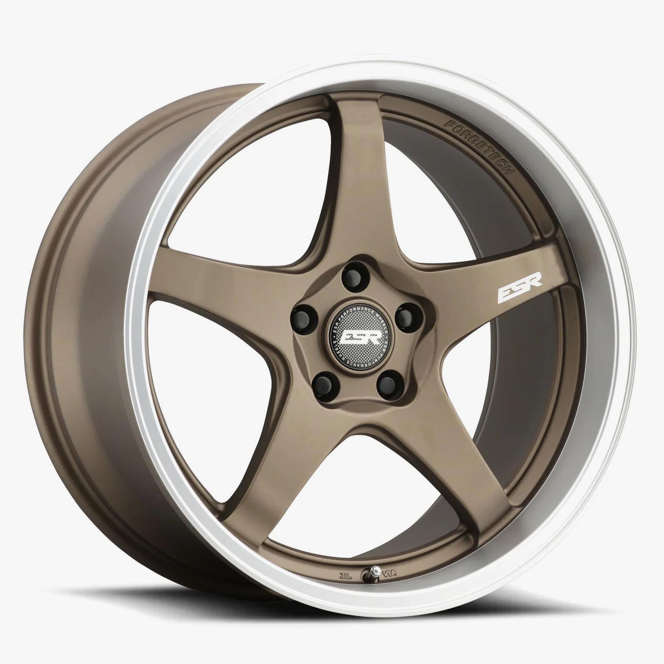 ESR AP5 19x9.5 5x112 (Custom Drill) ET35 Matte Bronze / Machined Lip - Premium Wheels for Your Ride