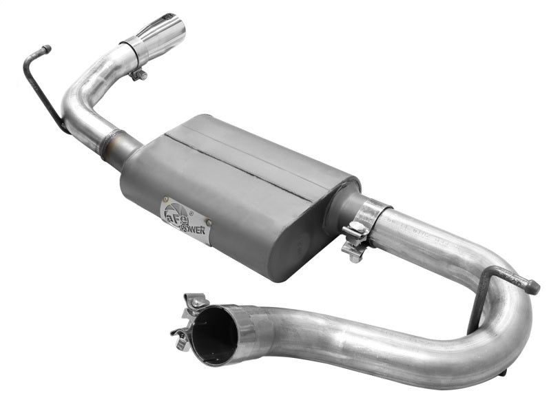 aFe Scorpion 2.5-inch Aluminized Steel Axle-Back Exhaust with Polished Tip for 2007 - 2018 Jeep Wrangler JK V6 3.6/3.8L