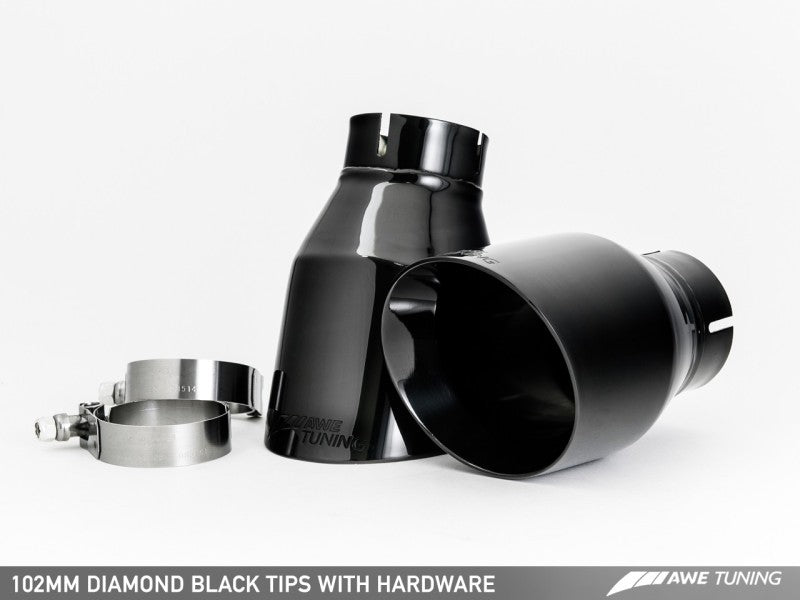 AWE Tuning Audi C7.5 A6 3.0T Touring Edition Exhaust - Stunning Quad Outlet Diamond Black Tips