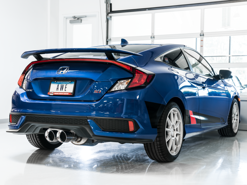 AWE Tuning - Transform Your 17+ Honda Civic SI 1.5L / Type R 2.0L Turbo with Triple-to-Dual Tip Conversion Kit