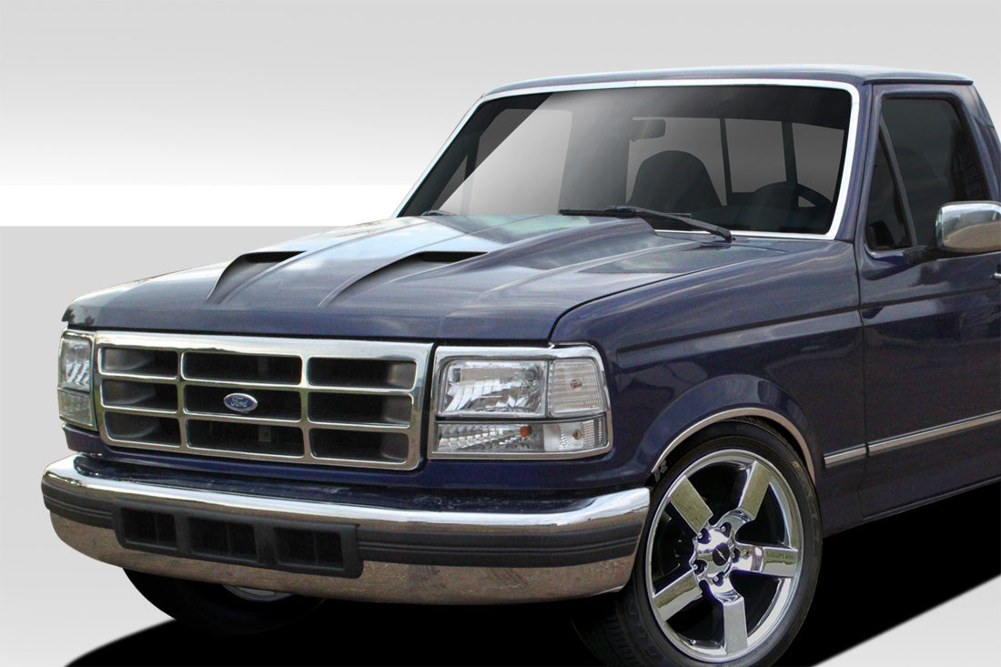 Get Your 1992 - 1996 Ford F - 150 / Bronco a Stunning Duraflex CVX One - Piece Hood!