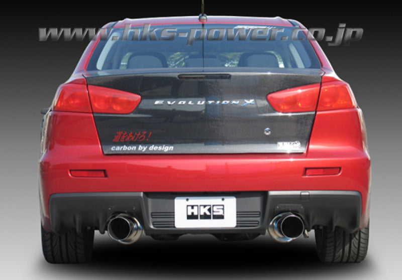 HKS 08 - 09 Evo 10 Hi - Power Dual Tip Catback Exhaust: Unleash Your Car's Potential!