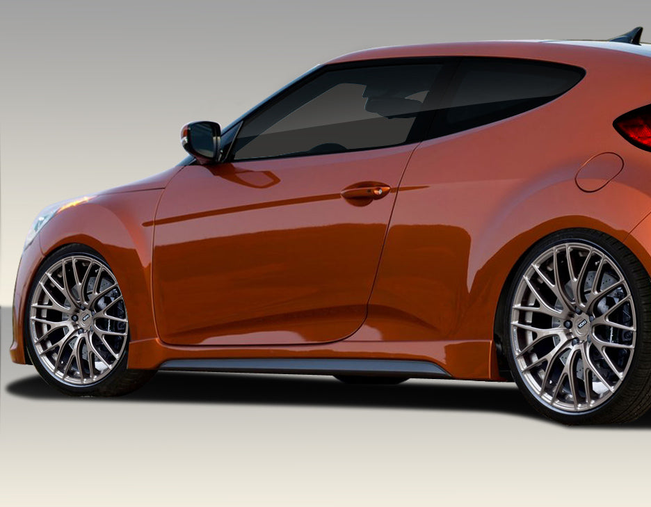 Upgrade Your 2012 - 2017 Hyundai Veloster with Duraflex Turbo Look Side Skirts! (2 Piece Set)