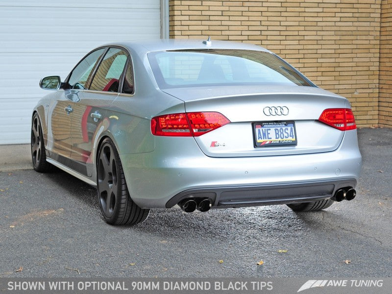 AWE Tuning Audi B8.5 S4 3.0T Touring Edition Exhaust System - Stunning Diamond Black Tips (102mm)