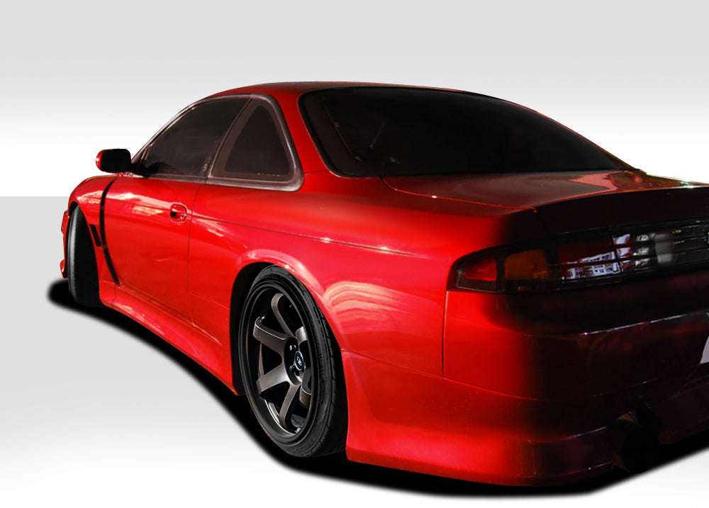 1995 - 1998 Nissan 240SX S14 Duraflex V - Speed Wide Body Rear Fenders (+35mm) - 2 Piece: Transform Your Ride!
