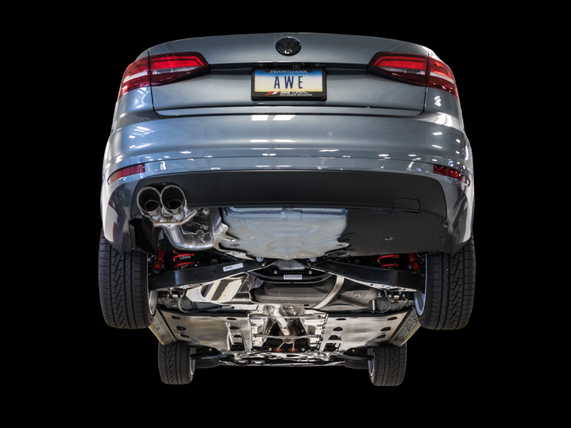 AWE Tuning 09 - 14 Volkswagen Jetta Mk6 1.4T Track Edition Exhaust with Stunning Diamond Black Tips