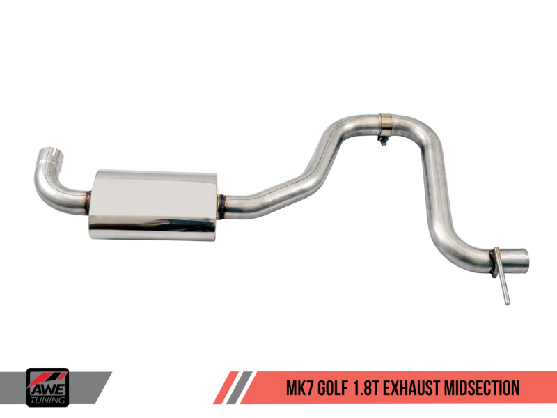AWE Tuning VW MK7 Golf 1.8T Track Edition Exhaust: Diamond Black 90mm Tips