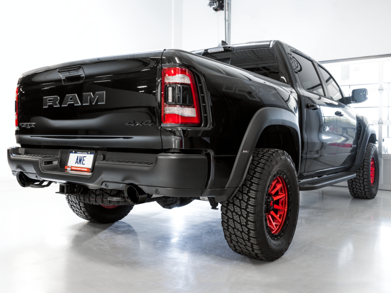 AWE Tuning 2021 - 2024 RAM 1500 TRX 0FG Cat - Back Exhaust with Stunning Diamond Black Tips