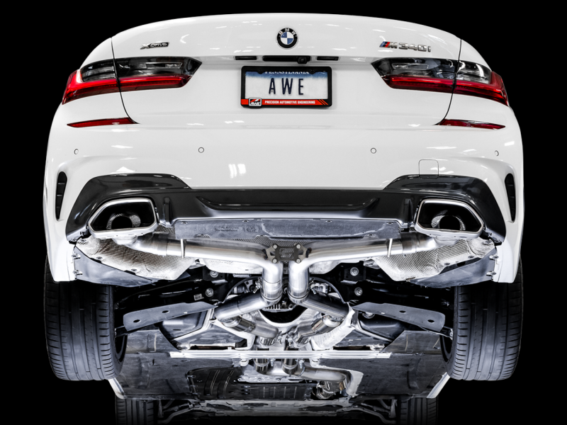 AWE Tuning 2019+ BMW M340i (G20) Track Edition Exhaust - Raw, Rowdy Performance with OE Tips