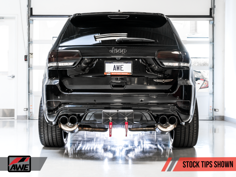 AWE Tuning 2020 Jeep Grand Cherokee SRT/Trackhawk Touring Edition Exhaust - Pair with Stock Tips for Ultimate Sound