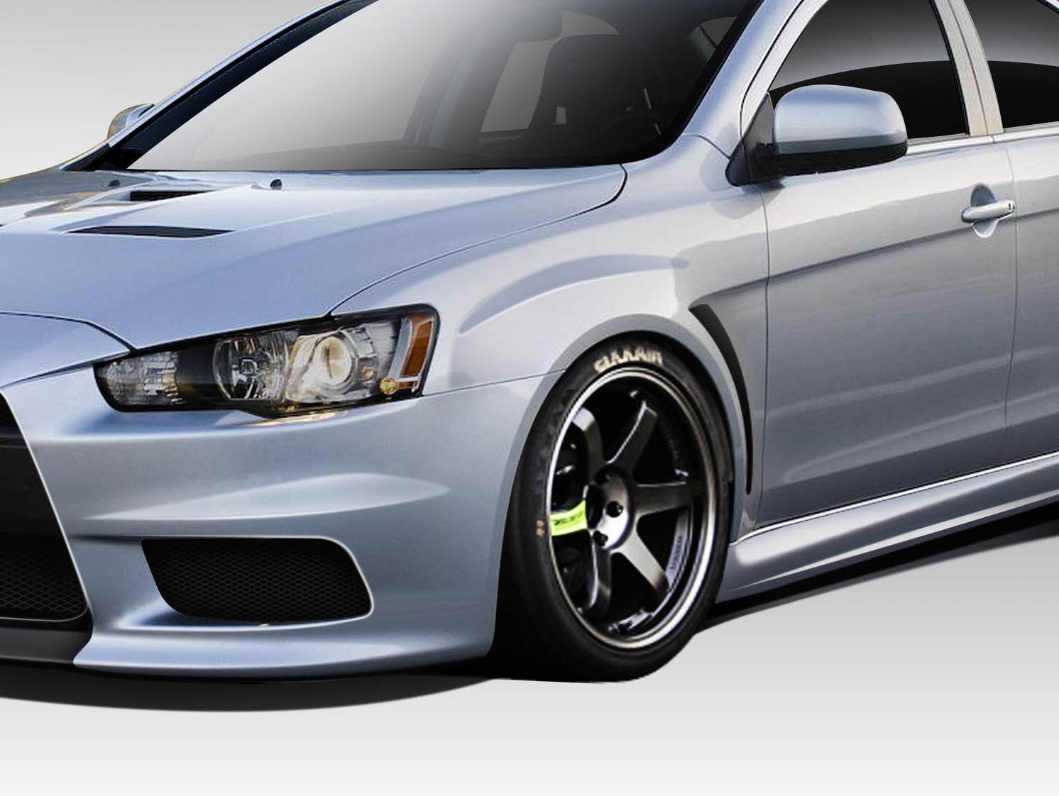 Get the Stunning 2008 - 2017 Mitsubishi Lancer Duraflex Evo X V3 Fenders (2 - Piece Set)