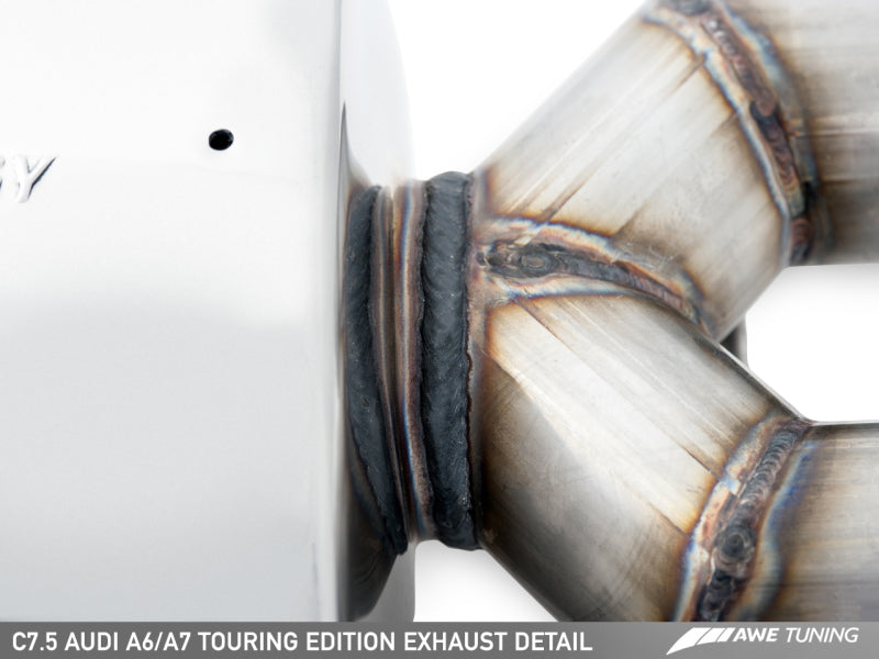 AWE Tuning Audi C7.5 A6 3.0T Touring Edition Exhaust - Stunning Quad Outlet Diamond Black Tips