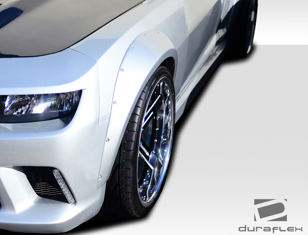 Revamp Your 2010 - 2015 Chevrolet Camaro with Duraflex GT Concept Wide Front Fender Flares (+50mm) - 2 Piece Set
