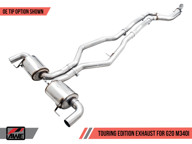 AWE Tuning 2019+ BMW M340i (G20) Touring Edition Non-Resonated Exhaust - Unleash the Power!