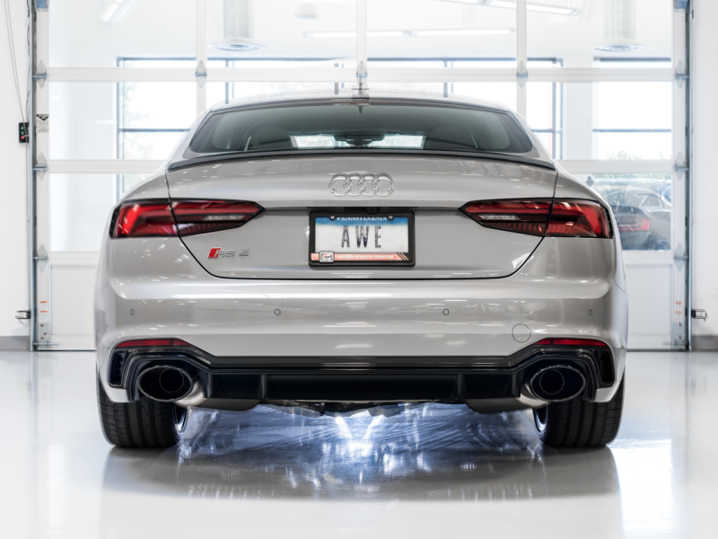 AWE Tuning Audi B9 RS5 Touring Edition Exhaust - Stunning Diamond Black RS Tips