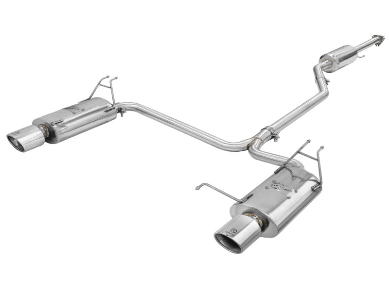 aFe Takeda Premium Exhaust Upgrade: 2.25in to 2in Dia 304SS Cat-Back for 08 - 12 Honda Accord Coupe V6 3.5L