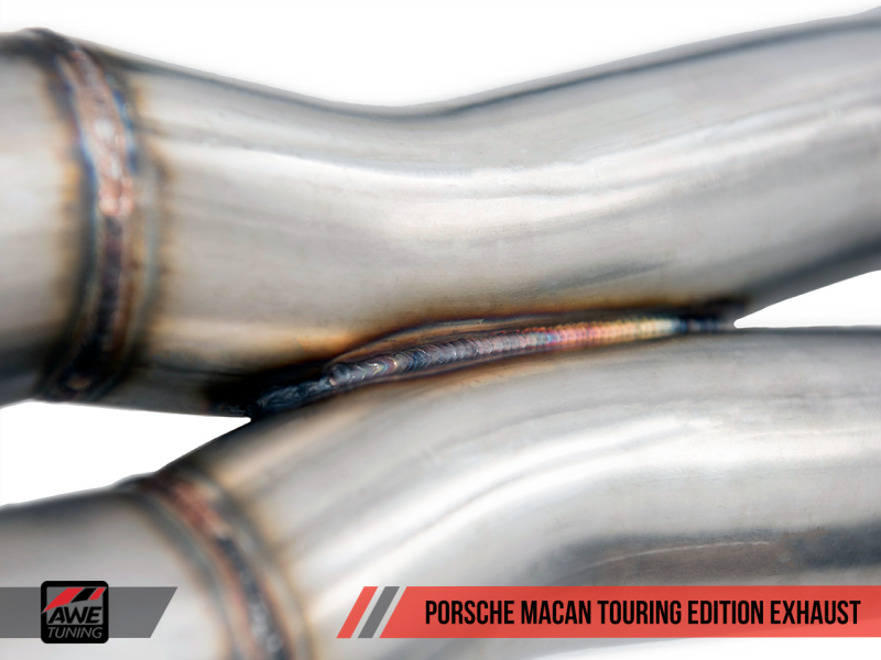AWE Tuning Porsche Macan Touring Edition Exhaust System - Stunning Diamond Black 102mm Tips
