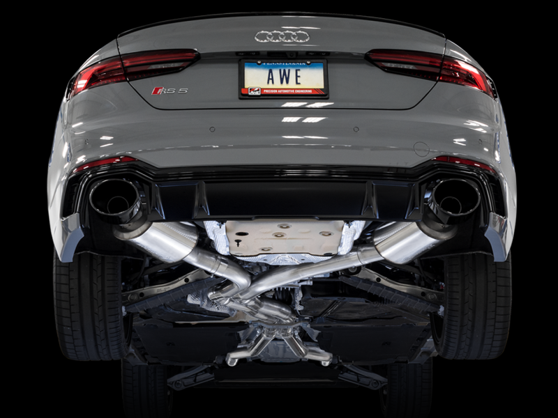 AWE Tuning's Stunning Audi B9 RS 5 Sportback Touring Edition Exhaust - Non Resonated with Diamond Black RS Style Tips