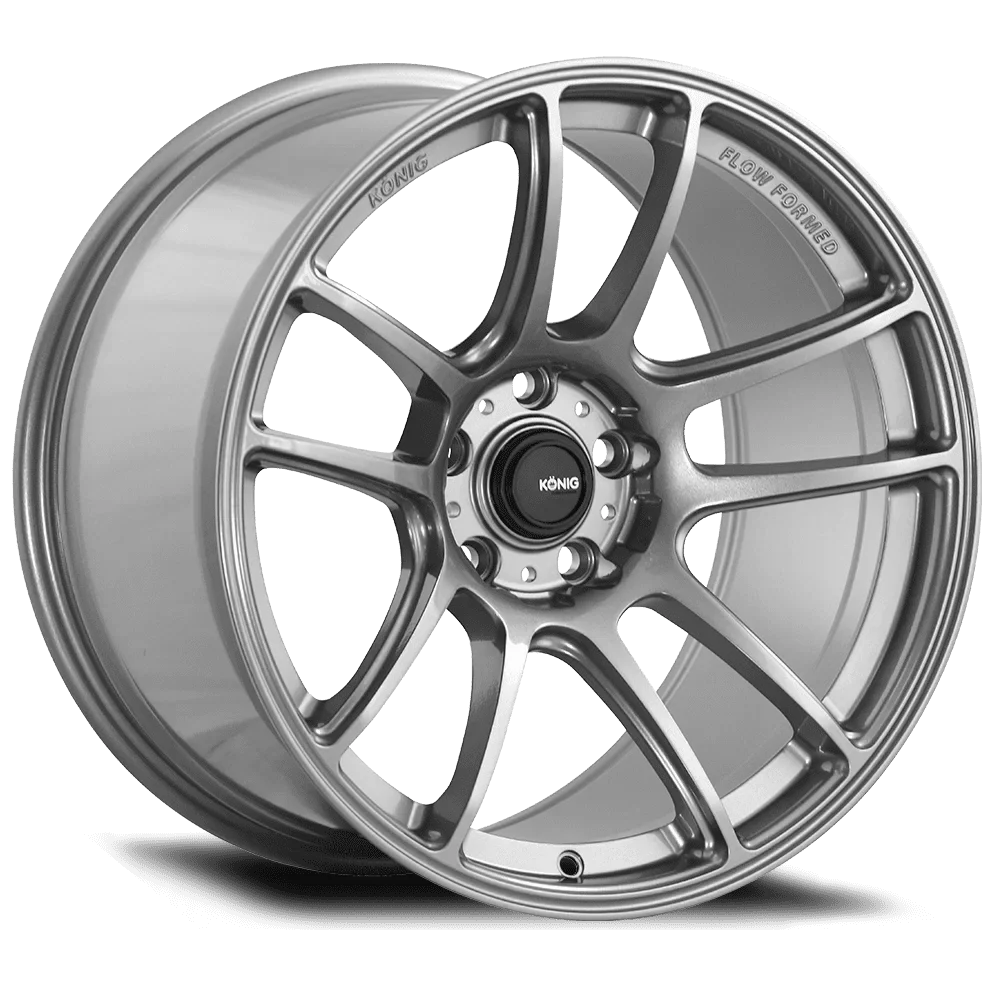 Stunning KONIG HELIOGRAM Wheels - 18x8.5 5X114.3 ET42 73.1 Titanium Metallic